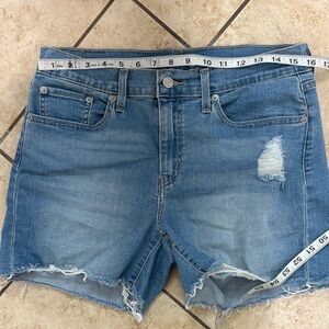 Levi's Blue Denim Cutoff Shorts